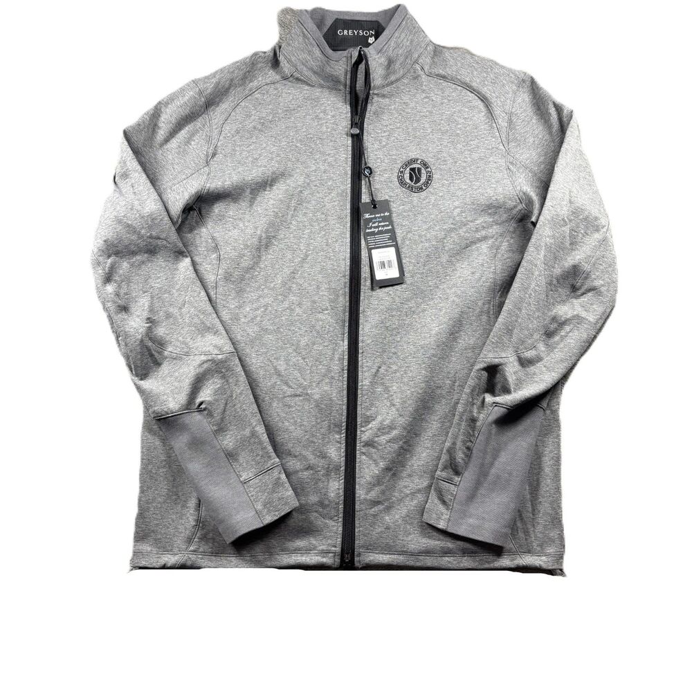Greyson Jacket NEW Full Zip Sequoia Golf Running Windproof Smoke Heather M Q163